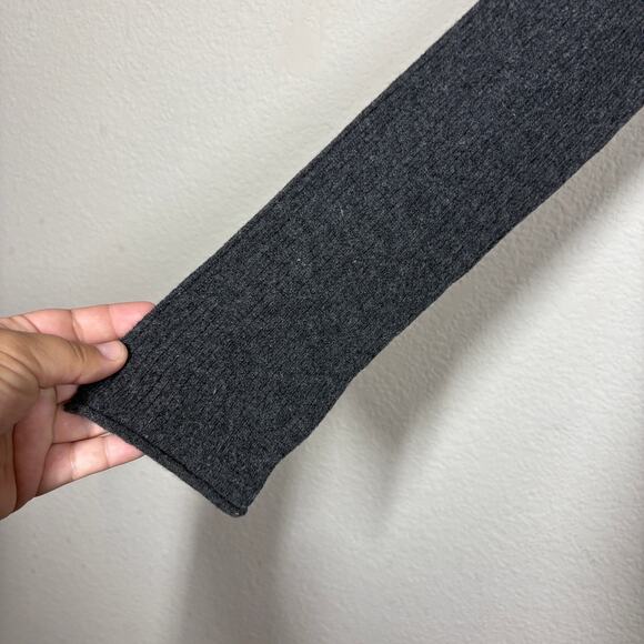 BECKEN Small Cashmere Wool Patched Sweater Colorblock Crew Neck Long Sleeves - Picture 8 of 8